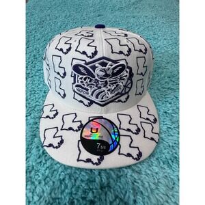 New Orleans Hornets NBA UNK Respect The Grind Fitted Hat Cap Size 7 5/8‎